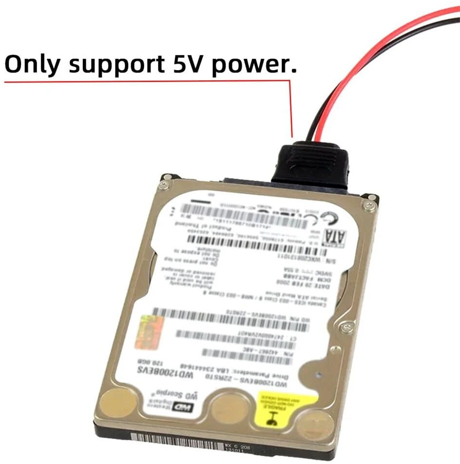 Default Usb 2.0 į Sata 15-pin maitinimo laidas 2.5" Hdd/ssd