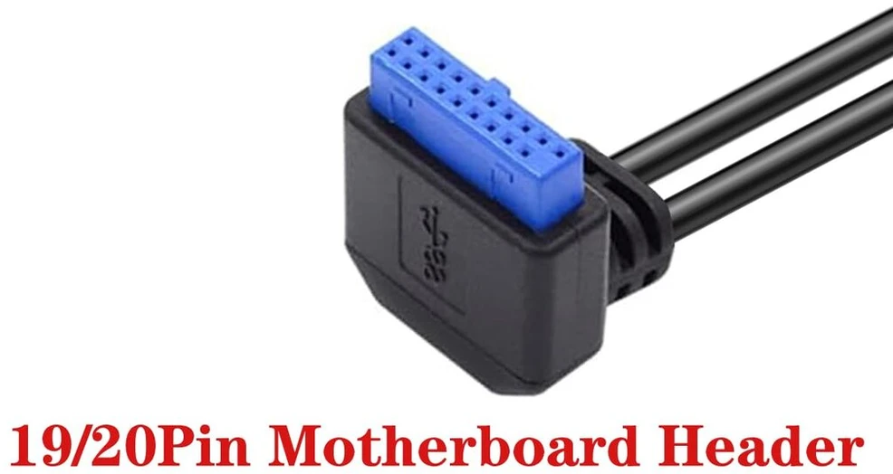 Default Usb 3.0 19 kontaktų prailginimo laidas, 90 laipsnių kampu