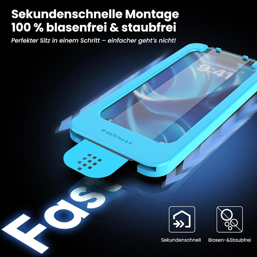 Deinodon 3d grūdintas stiklas, skirtas iphone xs max ekrano apsaugai, pilnas padengimas 9h, beveik nematomas stiklo ekrano apsauga, dvigubai sustiprintas, be burbuliukų (juodas)