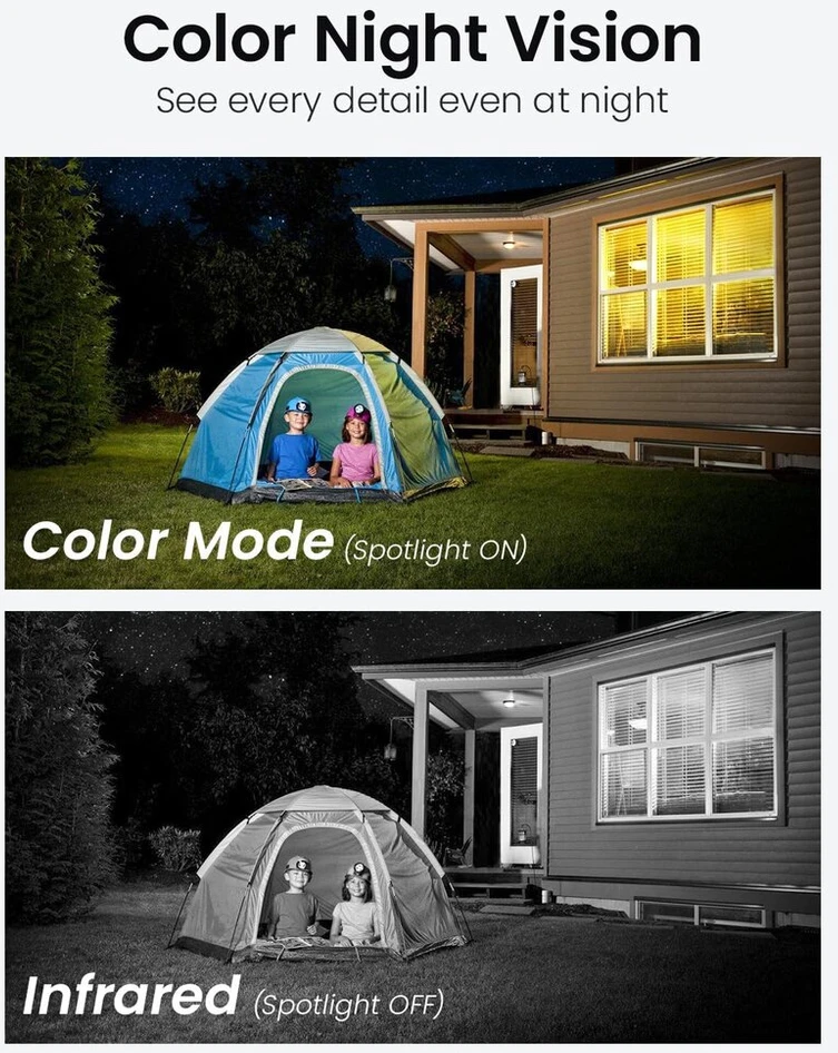 Dekco 2k lauko wifi stebėjimo kamera, 350°/90° pasukama wifi kamera laukui, 3mp wifi kamera su automatiniu sekimu, 30 m naktinis matymas spalvotai, 2 krypčių audio, ip66