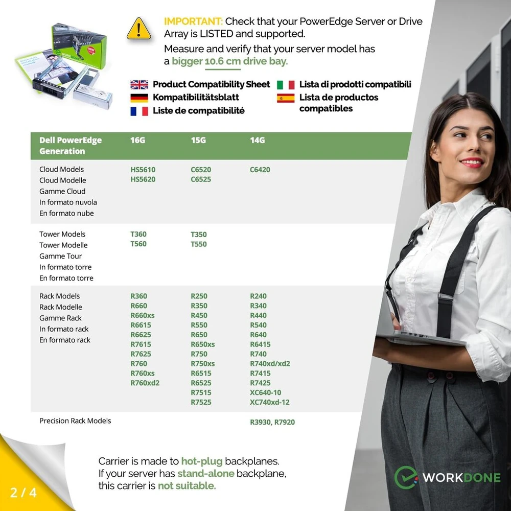 Dėklas 3.5" diskui su 2.5" adapteriu Poweredge serveriams