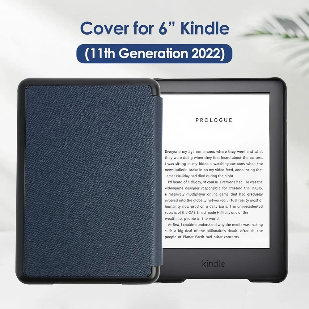 Dėklas 6 colių Kindle Paperwhite (11-os kartos), magnetinis įjungimo/išjungimo automatinis medžiaginis dėklas