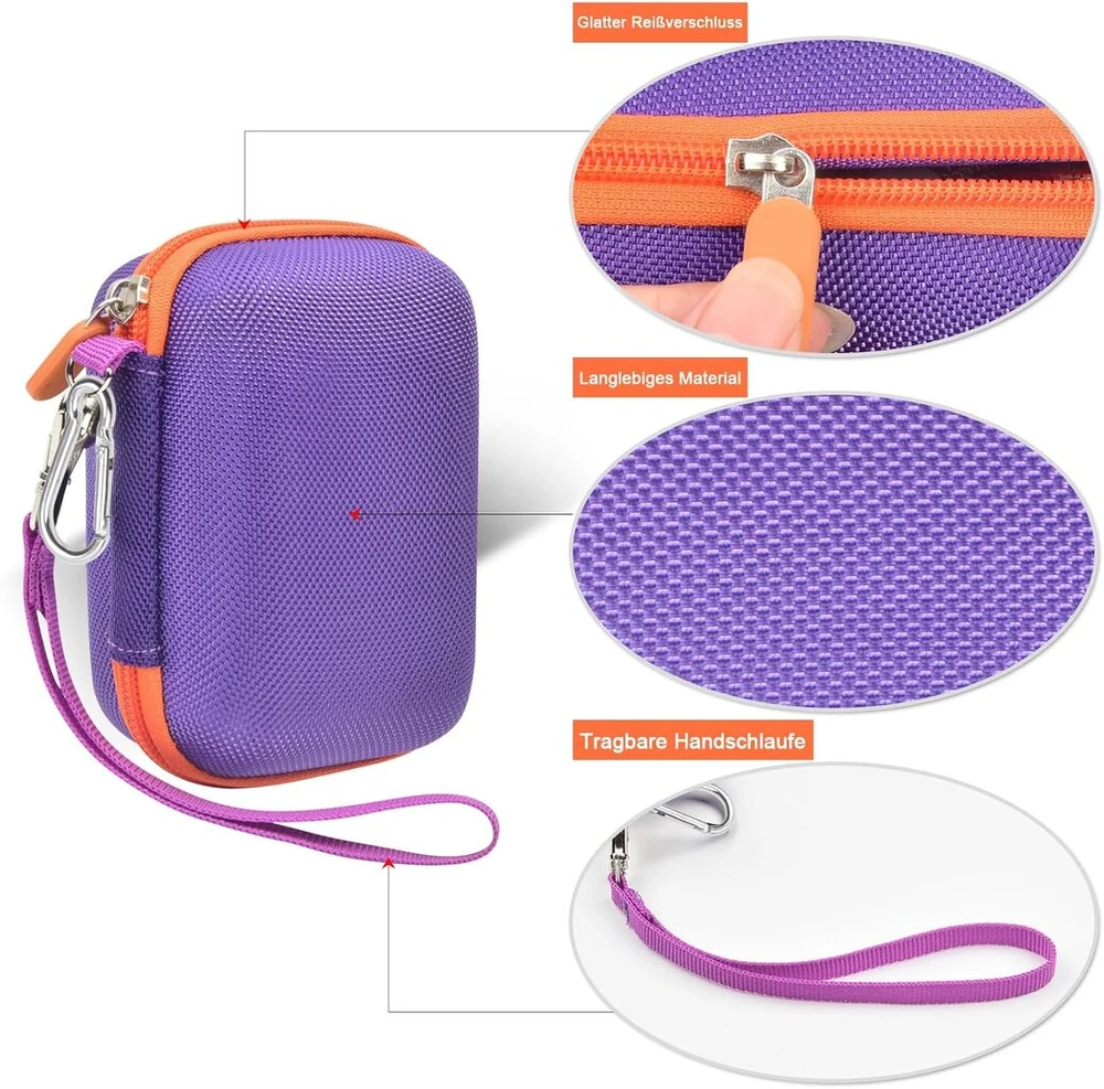 Kompiuterio kolonėlės Dėklas Jbl Go 4/3/2 Bluetooth garsiakalbiui – Nešiojamas, atsparus smūgiams, violetinis