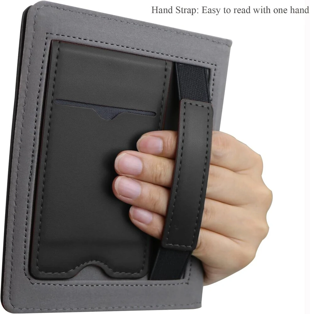 Dėklas Pocketbook Verse/verse Pro 6" su stoveliu, dirželiu, kortelių laikikliu