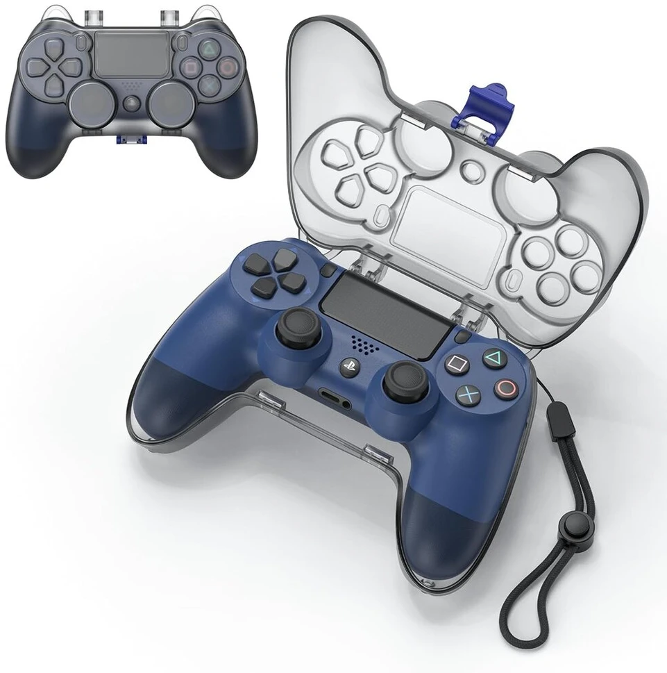 Dėklas ps4 valdikliui, apsauginis dėklas playstation 4 dualshock 4 belaidžiam valdikliui, ps4 nešiojamas kelioninis dėklas ps4 valdiklio laikymo krepšys, ps4 dulkių uždangalas žaidimų priedai (juodas)