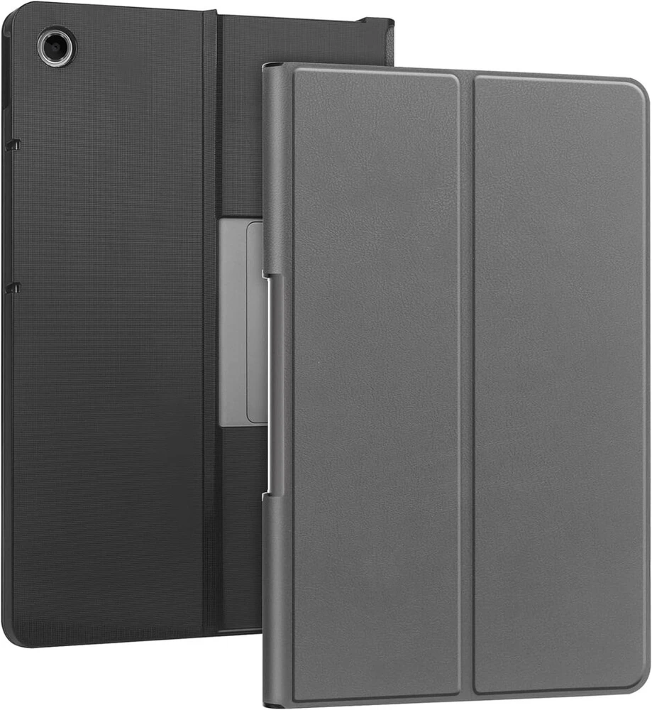 Dėklas, skirtas Lenovo Tab Plus 11.5 colių (2024 m.) planšetiniam kompiuteriui + 1 apsauginis stiklas, itin plonas, lengvas, trigubas sulankstomas apsauginis dėklas – pilkas