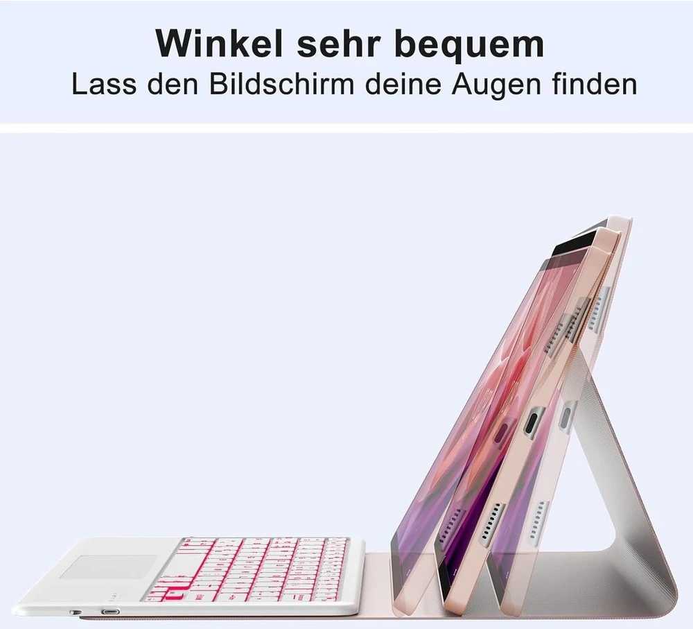 Klaviatūra Dėklas su apšvietimu ir lietimės plokštele Lenovo Tab P12 12.7" 2023