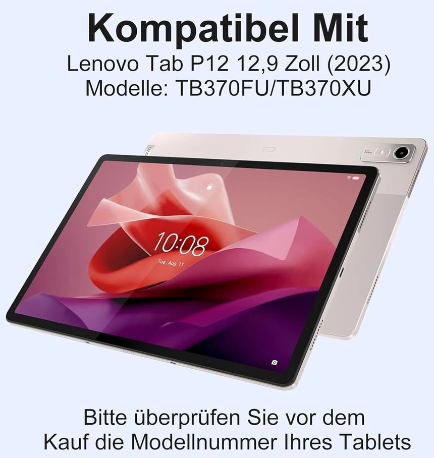 Klaviatūra Dėklas su apšvietimu ir lietimės plokštele Lenovo Tab P12 12.7" 2023