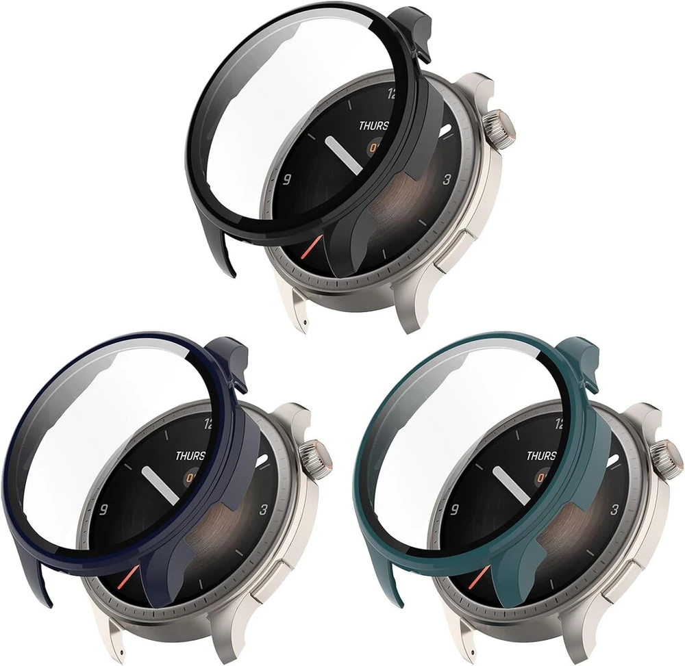 Dėklas, suderinamas su Amazfit Balance apsauginiu dėklu, su įbrėžimams atsparia ekrano apsauga, minkšta Tpu apsauga, skirta Amazfit Balance A2286 priedams (3 vnt.)
