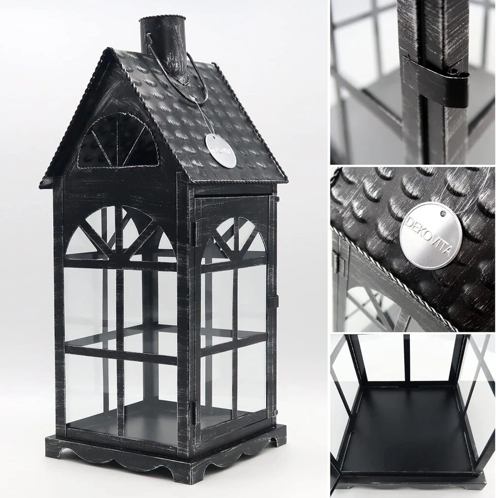 Dekovita metaliniai žibintai 2 vnt. 35 cm / 50 cm