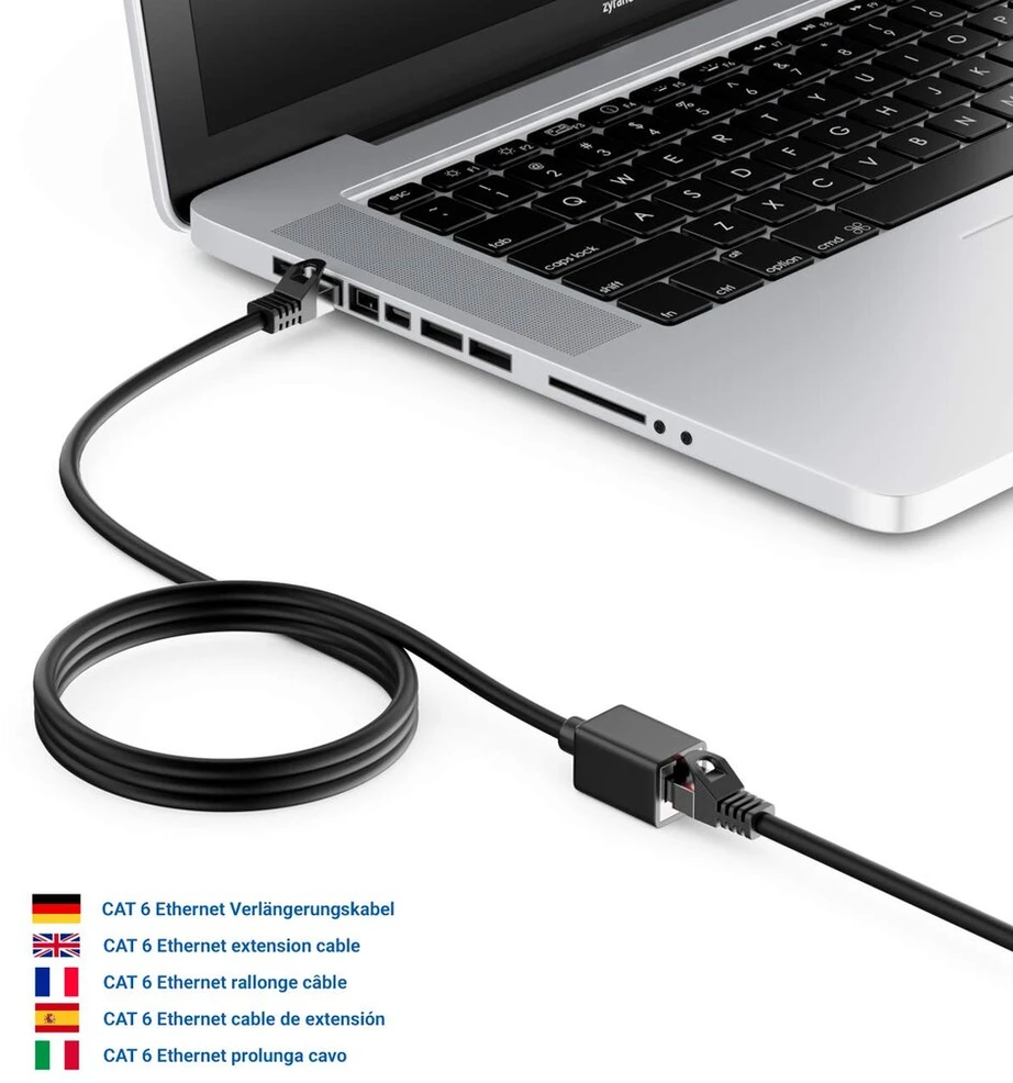 Deleycon 1 m Cat6 Patch kabelio ilgiklis Ethernet Lan tinklo kabeliui interneto kabelis - Rj45 kištukas į Rj45 lizdą S/ftp Pimf 250 Mhz varinis - juodas