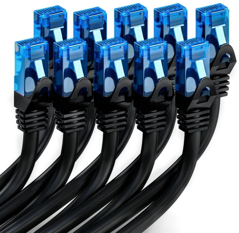 Deleycon 10x 0.5m Cat6 tinklo kabelių rinkinys, U-utp Rj45 Lan