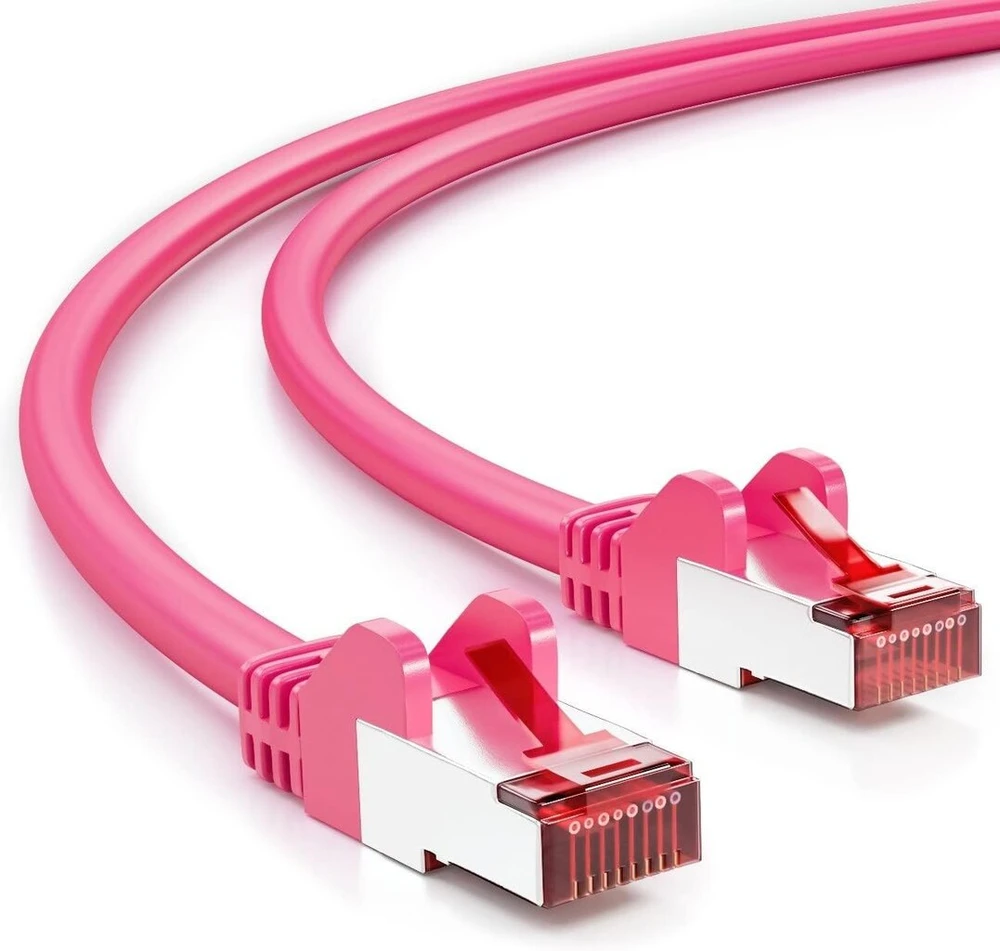 Deleycon Cat6 S-ftp/pimf tinklo kabelis, 25m, dviguba apsauga, violetinis