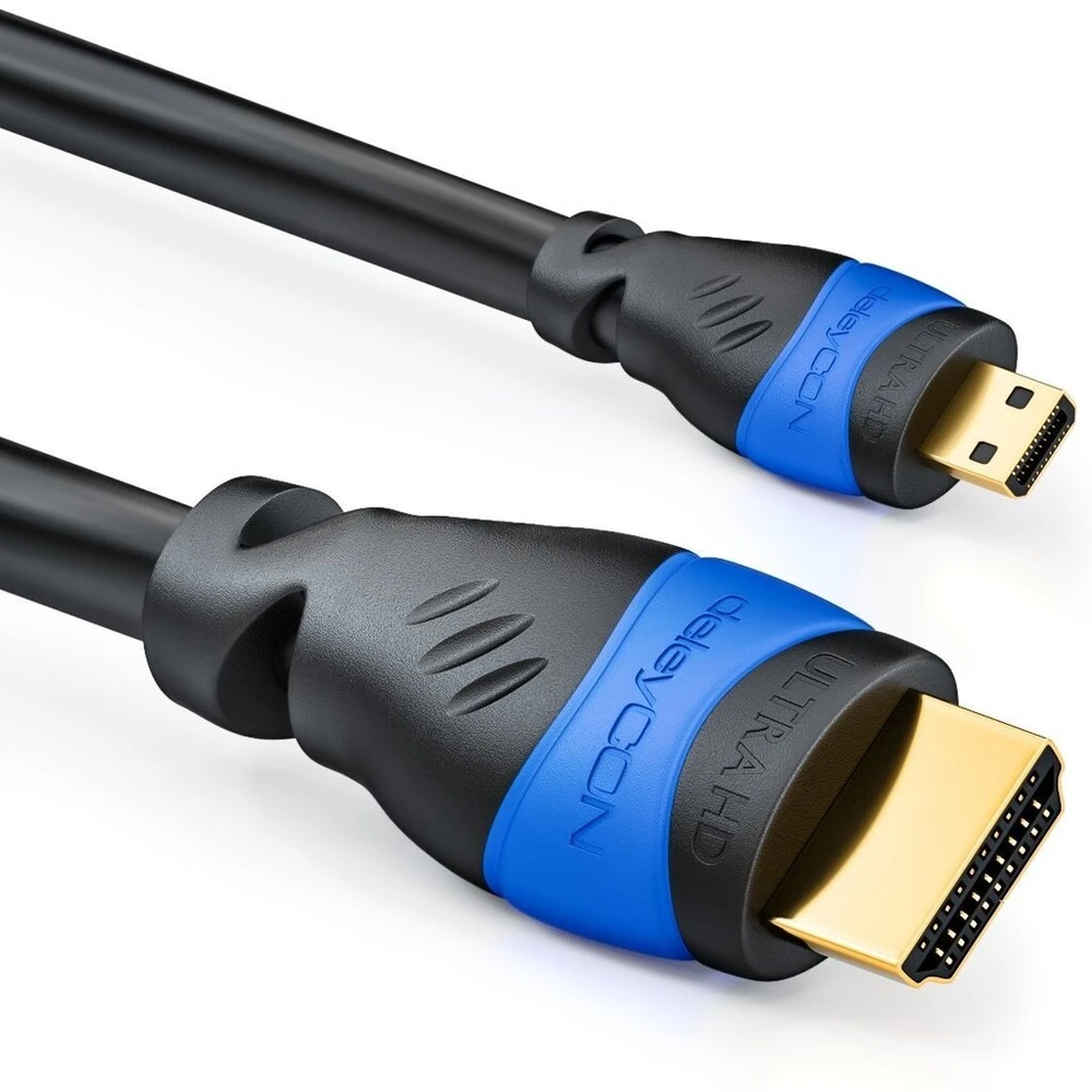 Deleycon Micro Hdmi kabelis 5m, 4k Ultra Hd, Hdmi 2.0