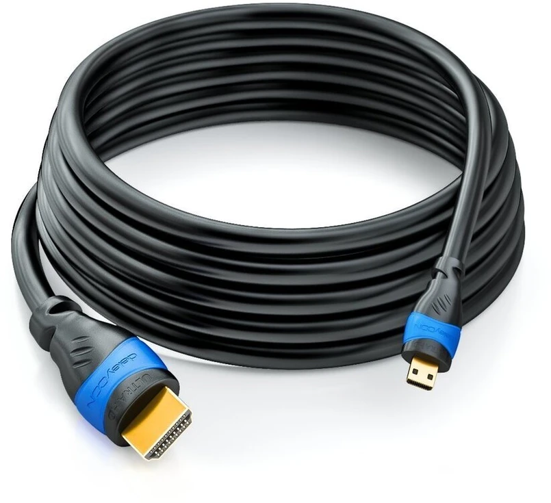 Deleycon Micro Hdmi kabelis 5m, 4k Ultra Hd, Hdmi 2.0