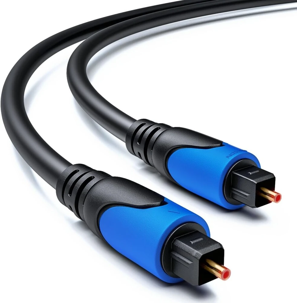 Deleycon Mk38 Skaitmeninis optinis audio kabelis Spdif 2x Toslink kištukas Skaitmeninis šviesolaidinis kabelis 2m Juodas