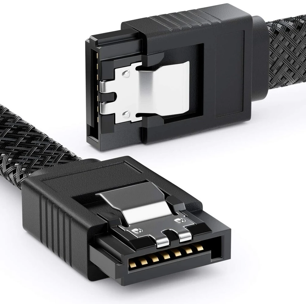 Deleycon Sata 3 kabelių rinkinys, 3 x 50 cm, 6 Gbit/s, juodas
