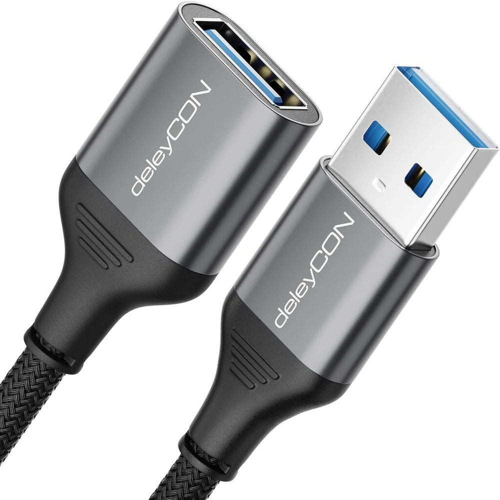 Deleycon Usb 3.0 prailginimo laidas 2m, 5gbps, A Male-a Female