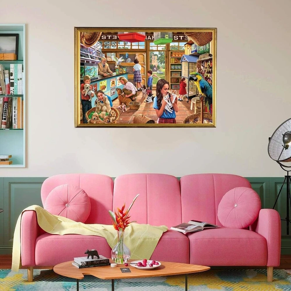 Dėlionės suaugusiems 500 detalių „pets Shop“ 52 x 38 cm dėlionės suaugusiems lavinamasis žaidimas iššūkis žaislas 1000 detalių medinės dėlionės suaugusiems vaikams