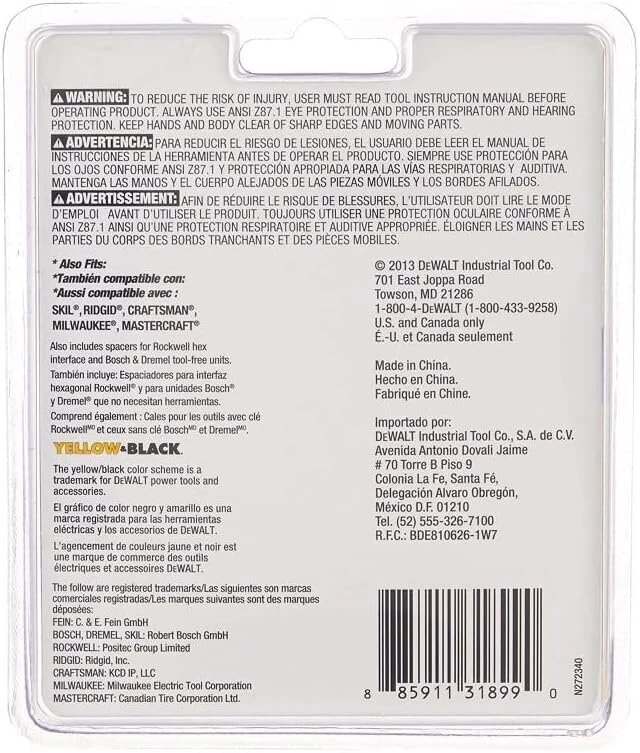 Dewalt dwa4219 oscillating carbide grout removal blade