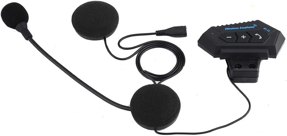 Dewinlvd motociklo ausinės, bt šalmo ausinių garsiakalbis motociklo ausinės bluetooth v5.0 palaiko laisvų rankų įrangą intercom motociklo balso raginimo funkcija