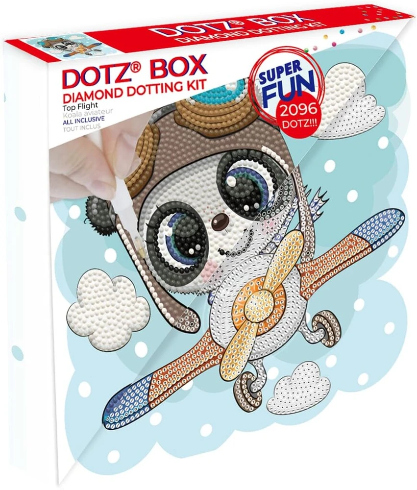 Diamond dotz dbx.037 originalus 5d deimantų tapybos rinkinys dotz box top flight creative rinkinys su 2096 deimantinėmis mozaikos akmenimis tapybos rinkinys apie 22 x 22 cm „pasidaryk pats“ pilnas rinkinys vaikams nuo 8 metų mėlynas