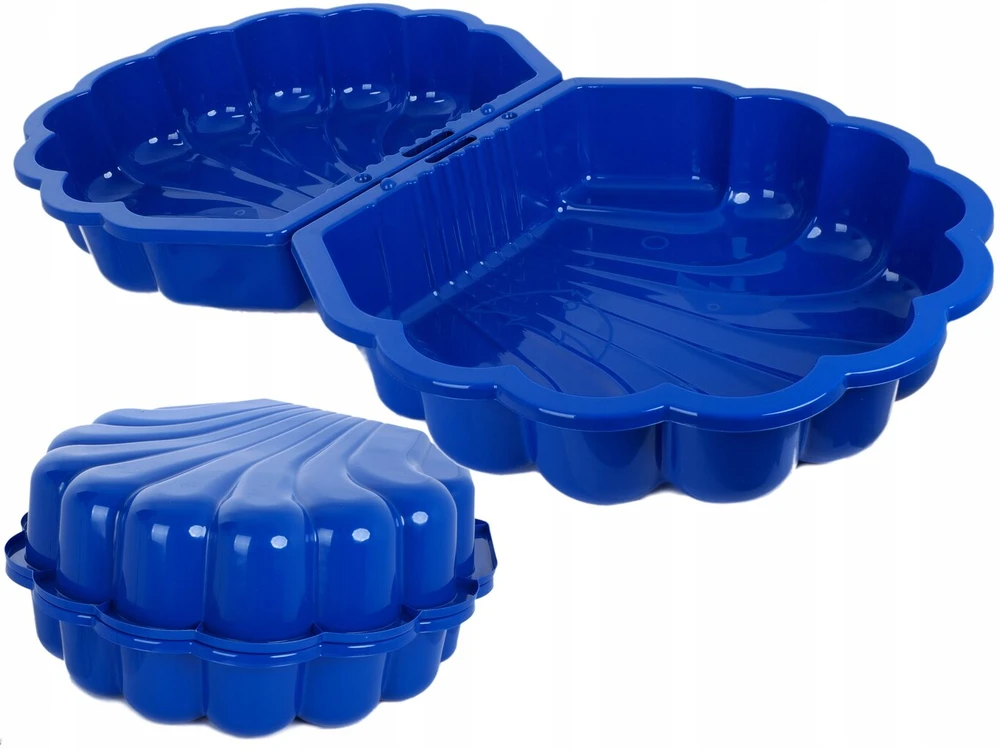 Didelė smėlio dėžė baseinas shell 2in1 uždarytas 2 dalių rinkinys 155x86cm