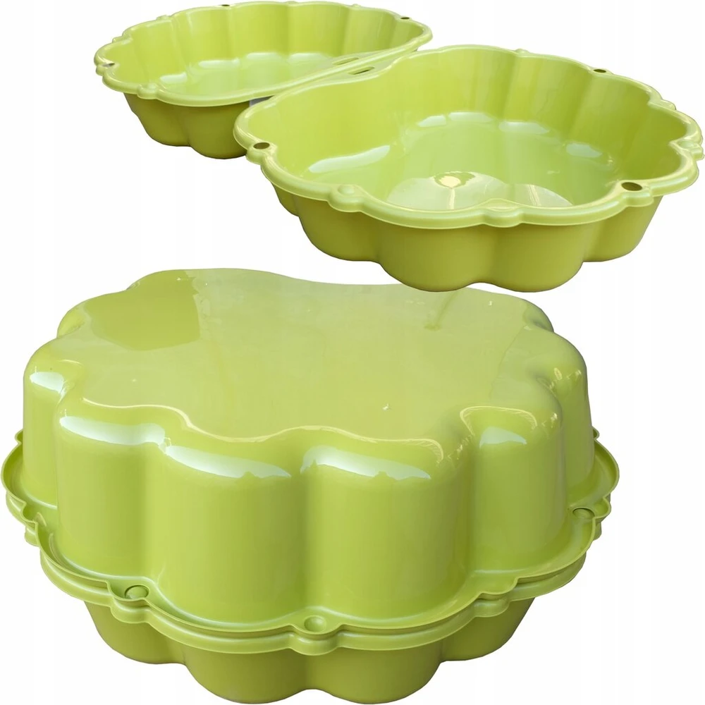 DIDELĖ SMĖLIO DĖŽĖ DVIGUBAS Plaukimo baseinas KEVALAS uždara 2 DALYS 156x95 MOCHTOYS