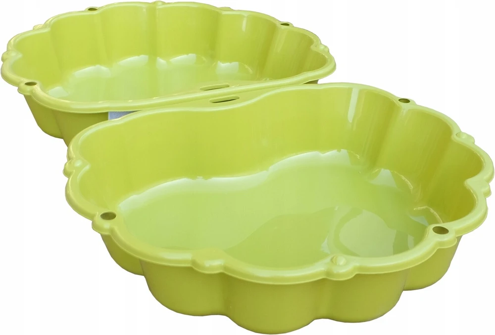 DIDELĖ SMĖLIO DĖŽĖ DVIGUBAS Plaukimo baseinas KEVALAS uždara 2 DALYS 156x95 MOCHTOYS
