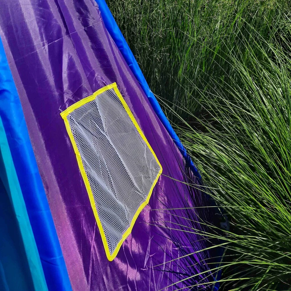 DIDELĖ VAIKIŠKA PALAPINĖ TEEPEE TIPI STABILUS NAMAS MĖLYNA