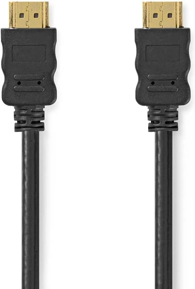 Didelės spartos hdmi kabelis su ethernet – hdmi male – hdmi male – 4k @ 60hz – arc – 18 gbps – 15.0 m – apvalus – pvc – juodas – etiketė