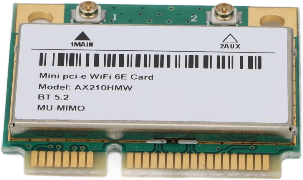 Atminties kortelė Didelės spartos Wifi 6ghz belaidė kortelė Triband Atnaujinimas Suderinama su Wifi 6 maršrutizatoriais Bt 5.2 Mu Mimo Ax210hmw Pcie skirta Win10 Win11 ir Os