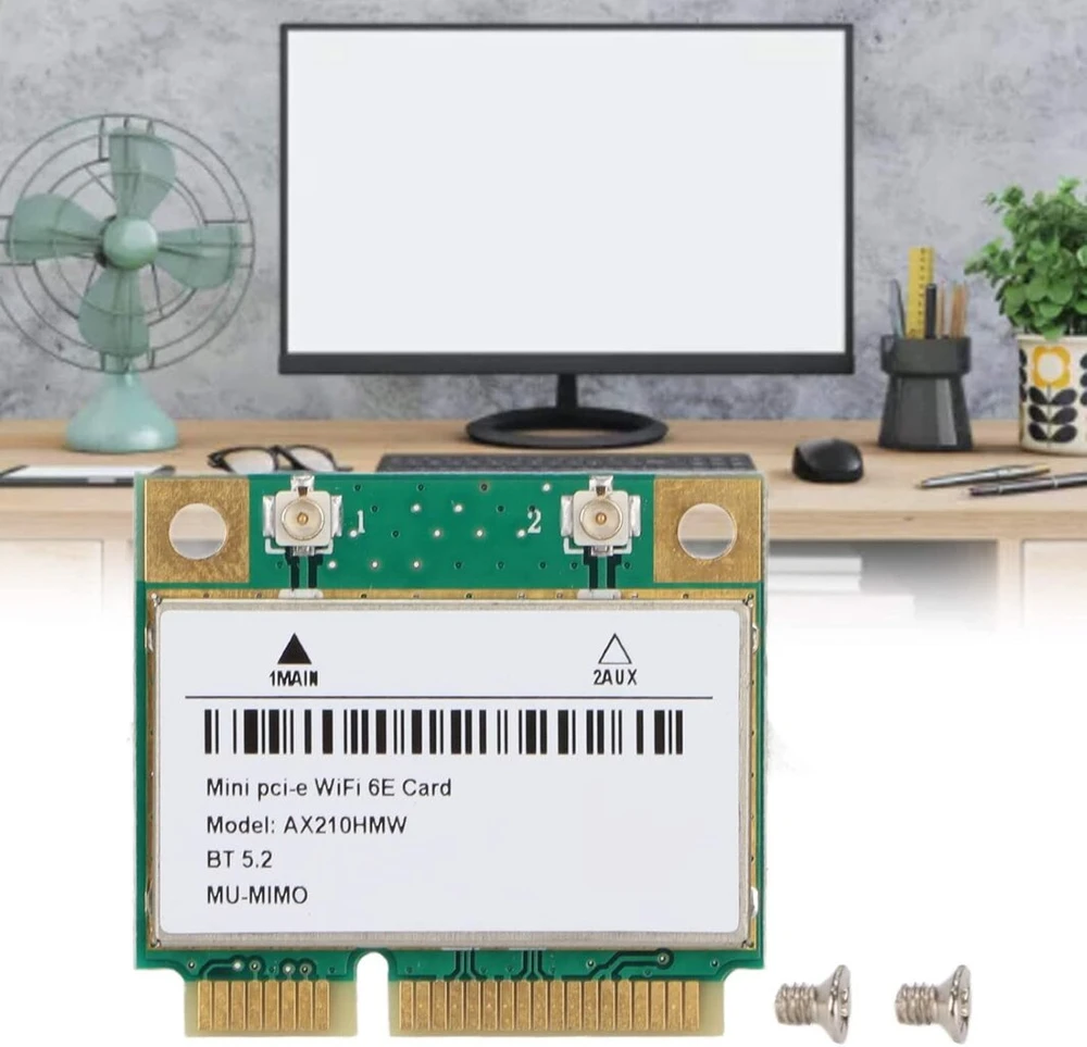 Atminties kortelė Didelės spartos Wifi 6ghz belaidė kortelė Triband Atnaujinimas Suderinama su Wifi 6 maršrutizatoriais Bt 5.2 Mu Mimo Ax210hmw Pcie skirta Win10 Win11 ir Os
