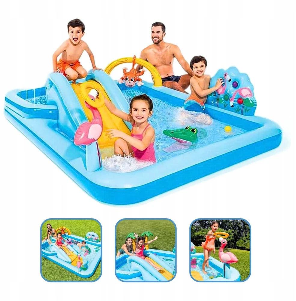 Didelis pripučiamas baseinas vaikams 500l 257x216x84 - sodui, erdvus