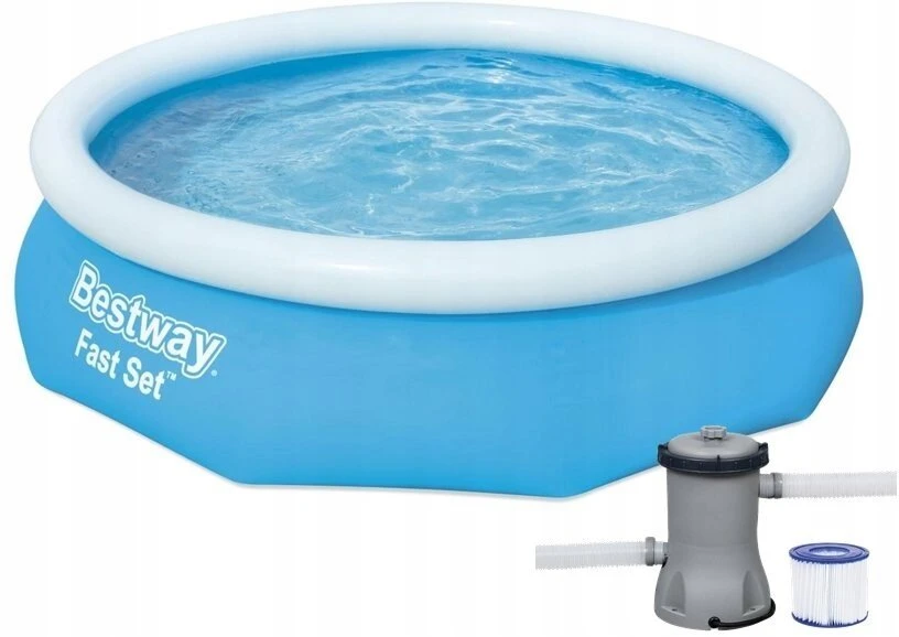 Didelis šeimyninis sodo baseino rinkinys 9in1 SU SIURBLIU 305x76cm
