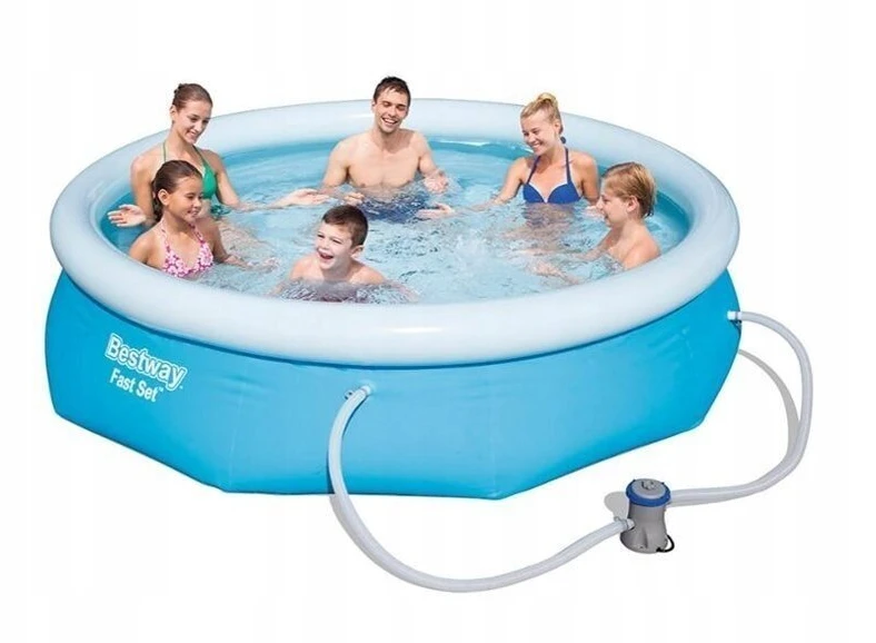 Didelis šeimyninis sodo baseino rinkinys 9in1 SU SIURBLIU 305x76cm