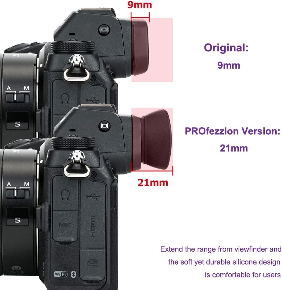 Objektyvas Didelis silikoninis okuliaro gaubtelis Nikon Z kameroms