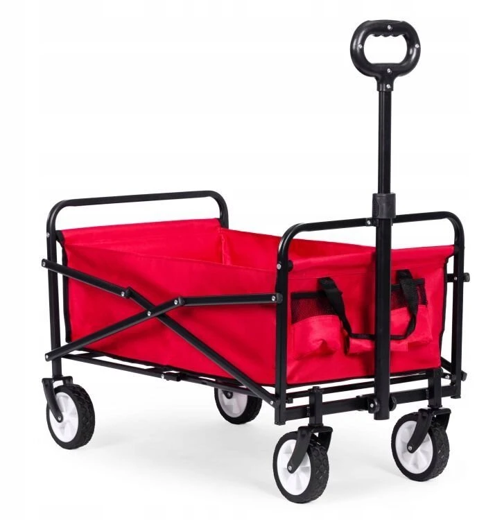 Grandininis pjūklas Didelis sodo vežimėlis Bemi, transportavimo, sulankstomas, 90x48cm, raudonas