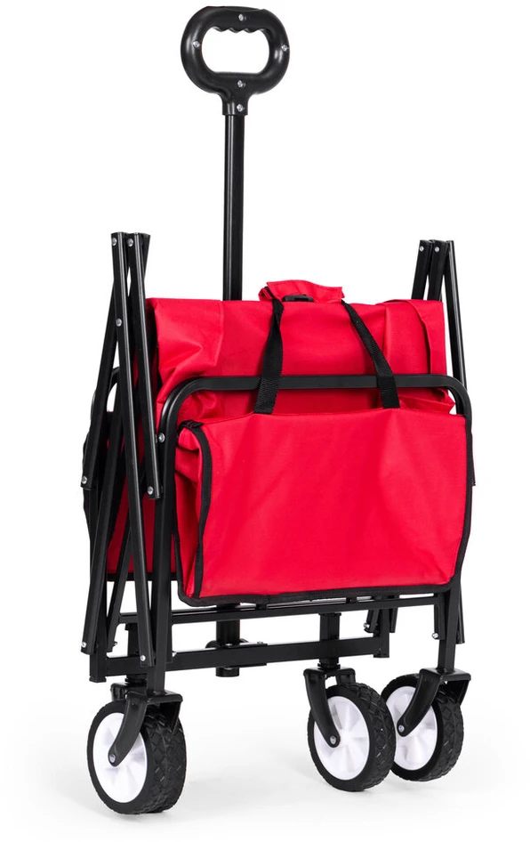 Grandininis pjūklas Didelis sodo vežimėlis Bemi, transportavimo, sulankstomas, 90x48cm, raudonas