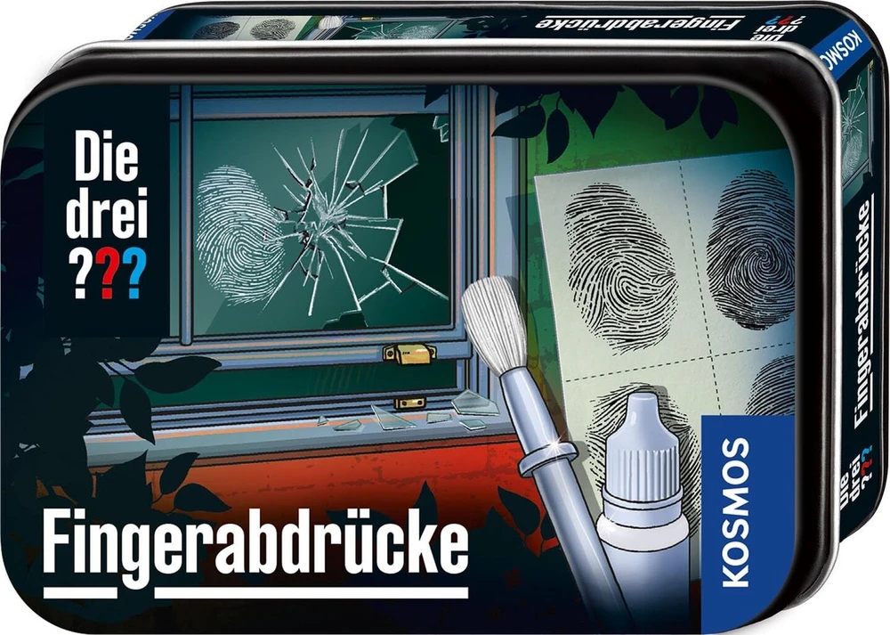 Vinilinė plokštelė Die drei Kosmos Fingerprints 632335, detektyvinis įtaisas, įdomus detektyvinis žaislų rinkinys vaikams nuo 8 metų, dovana gimtadieniui, suvenyras, juodas