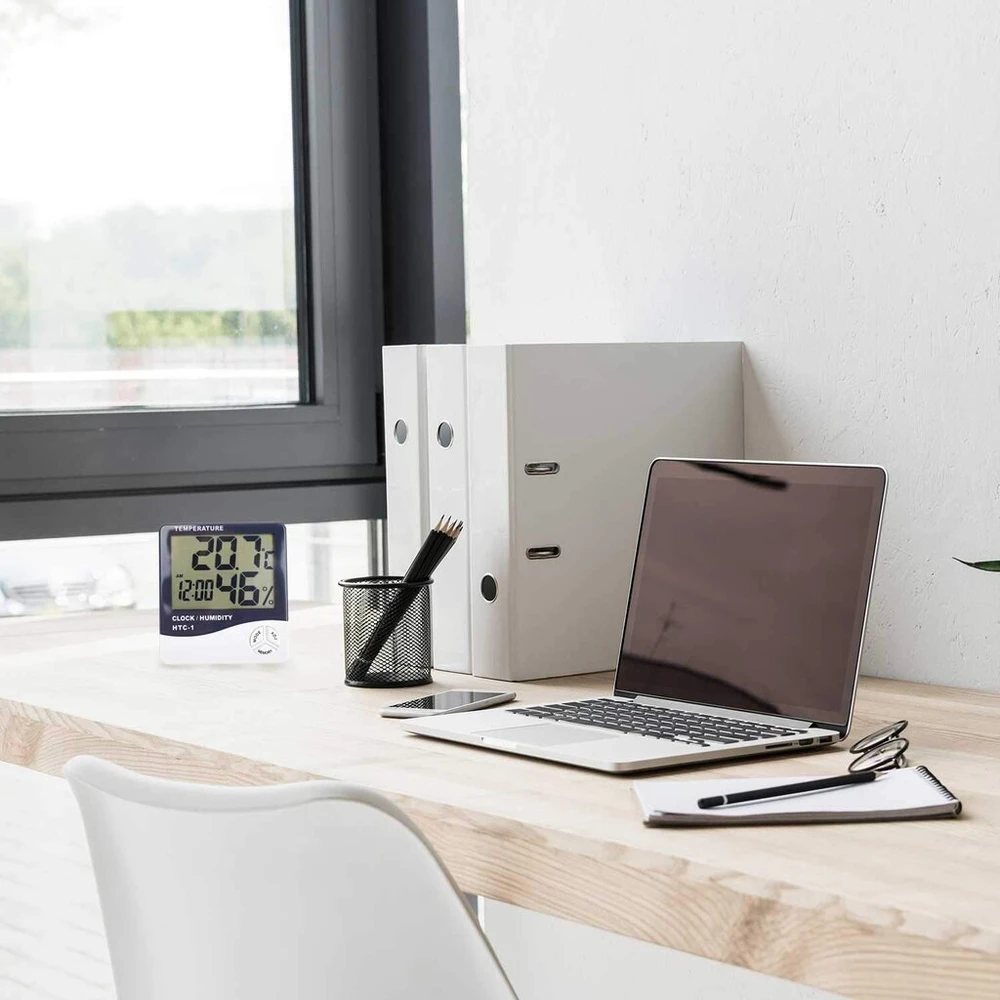Digiflex Skaitmeninis Lcd temperatūros ir drėgmės matuoklis-žadintuvas