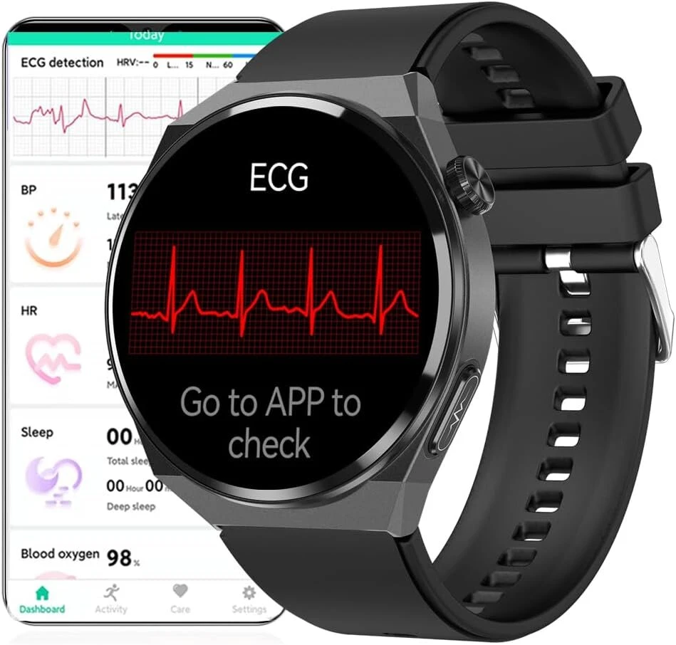 Digikuber išmanusis laikrodis Ekg vyrams Ip68 vandeniui atsparus moteriškas išmanusis laikrodis su širdies ritmo Spo2 Ppg pedometru kraujospūdžio miego monitoriumi, skirtas Android/ios
