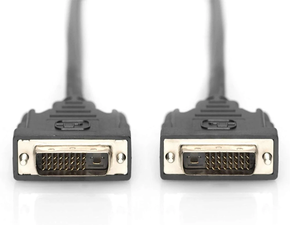 Digitus Dvi jungties kabelis, Dvi (24+1), M/m, 2.0m, Dvi-d Dual Link - juodas