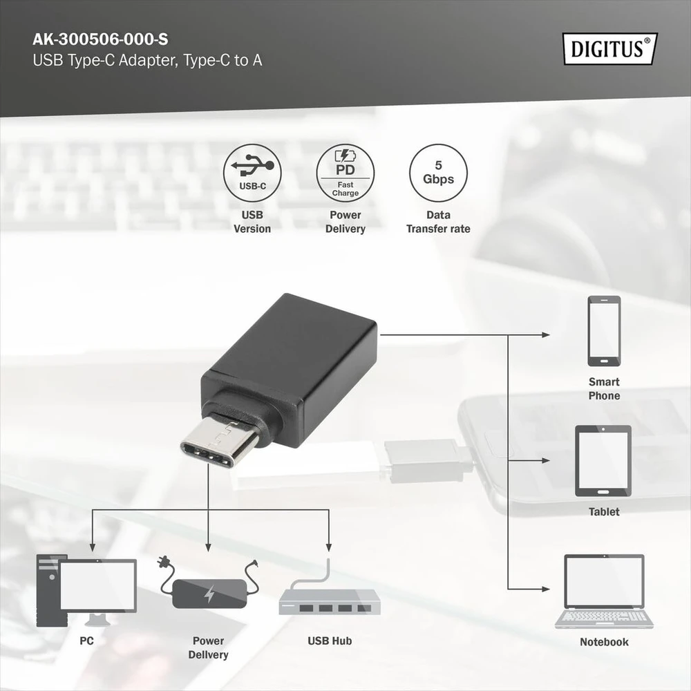 Digitus Usb3.0 adapteris C-st/a-bu