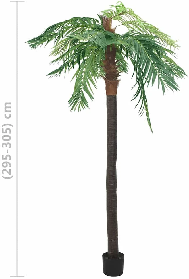 Dirbtinė Fenikso palmė su vazonu, žalias, 305cm
