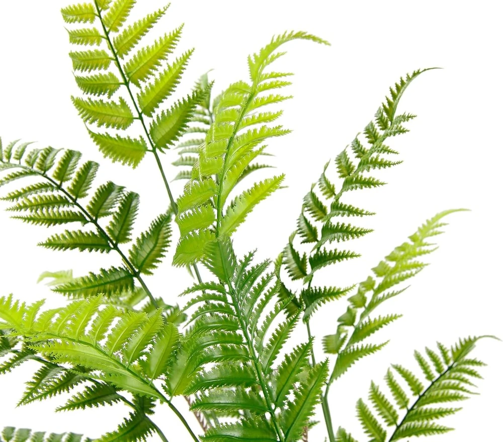Dirbtinis paparčio augalas vazone, didelis dirbtinis papartis, paparčio krūmas, miško augalas, kambarinis augalas, žalias augalas, augalas vazone, netikra džiunglių dekoratyvinė paparčio krūmo medžio dekoratyvinis augalas, 90 cm