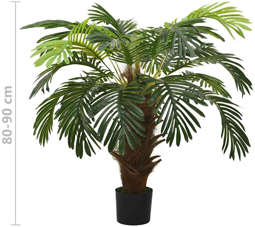 Dirbtinis paprastasis cikas su vazonu, žalias, 90 cm