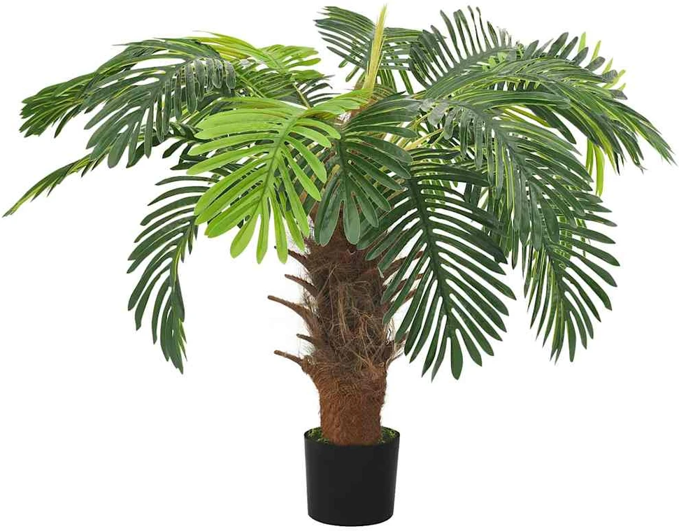Dirbtinis paprastasis cikas su vazonu, žalias, 90 cm