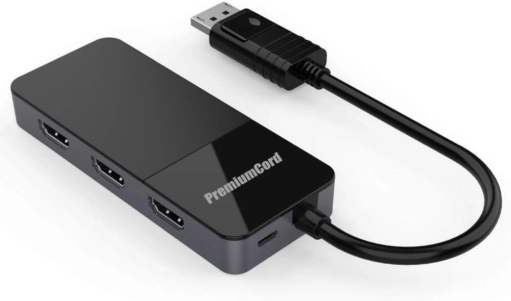 Displayport 1.4 į 3x Hdmi 2.0 adapteris, 8k@30hz, 4k vaizdas