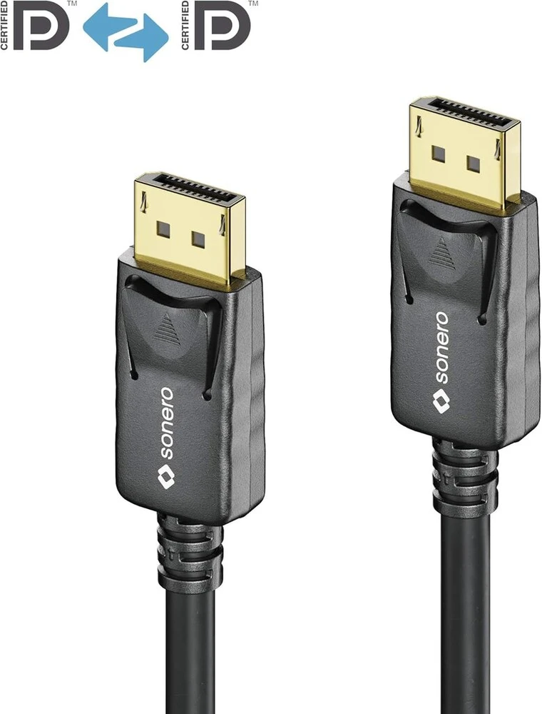 Displayport 1.4 kabelis 1.8m, 8k 60hz, juodas